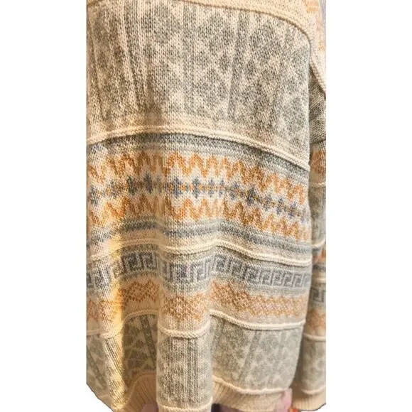 Vintage Cabin Creek Turtleneck Sweater Size L Cottage Core Country Grandma Long - Picture 9 of 11